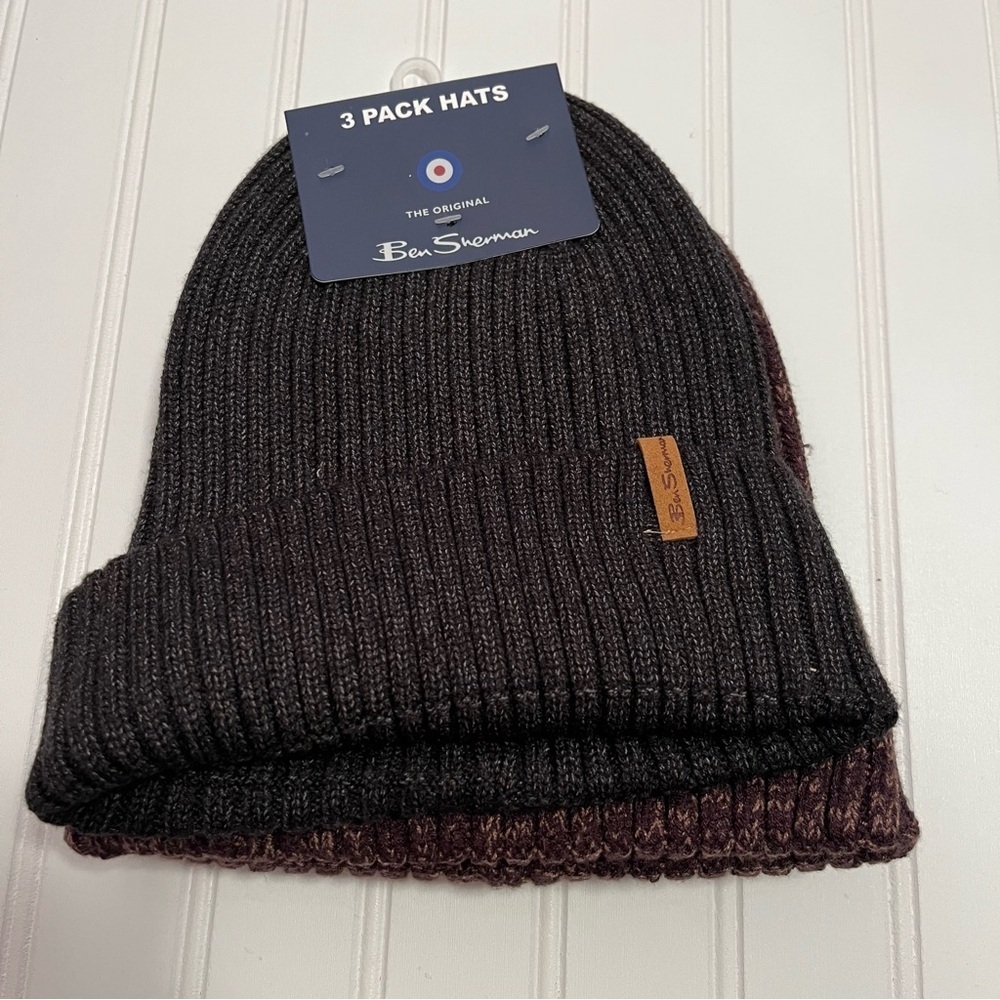 3 Pack Ben Sherman Hats/Beanies